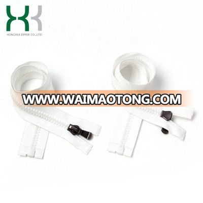 High quality close end popular white garments plastic zipper